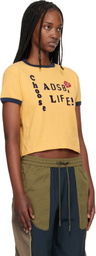 Andersson Bell Yellow 'Adsb' Flocking Baby Ringer T-shirt