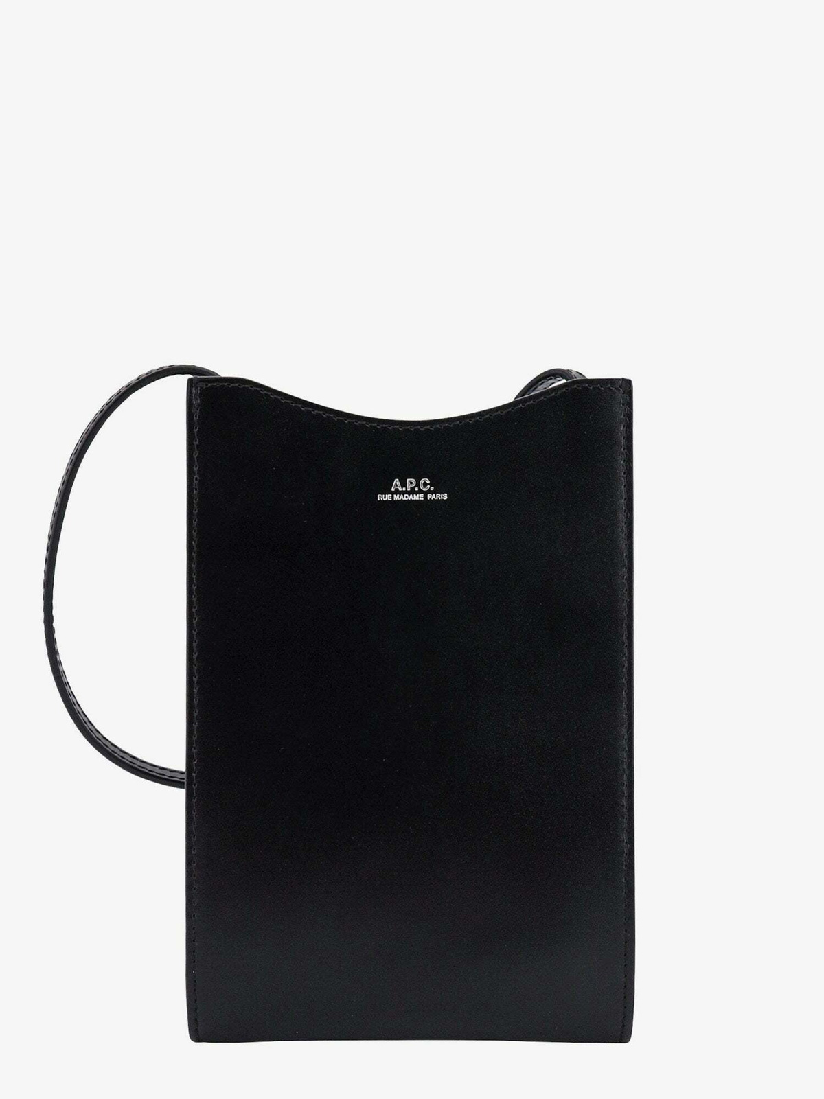 A.p.c. Black Leather Apc Crossbody Bag