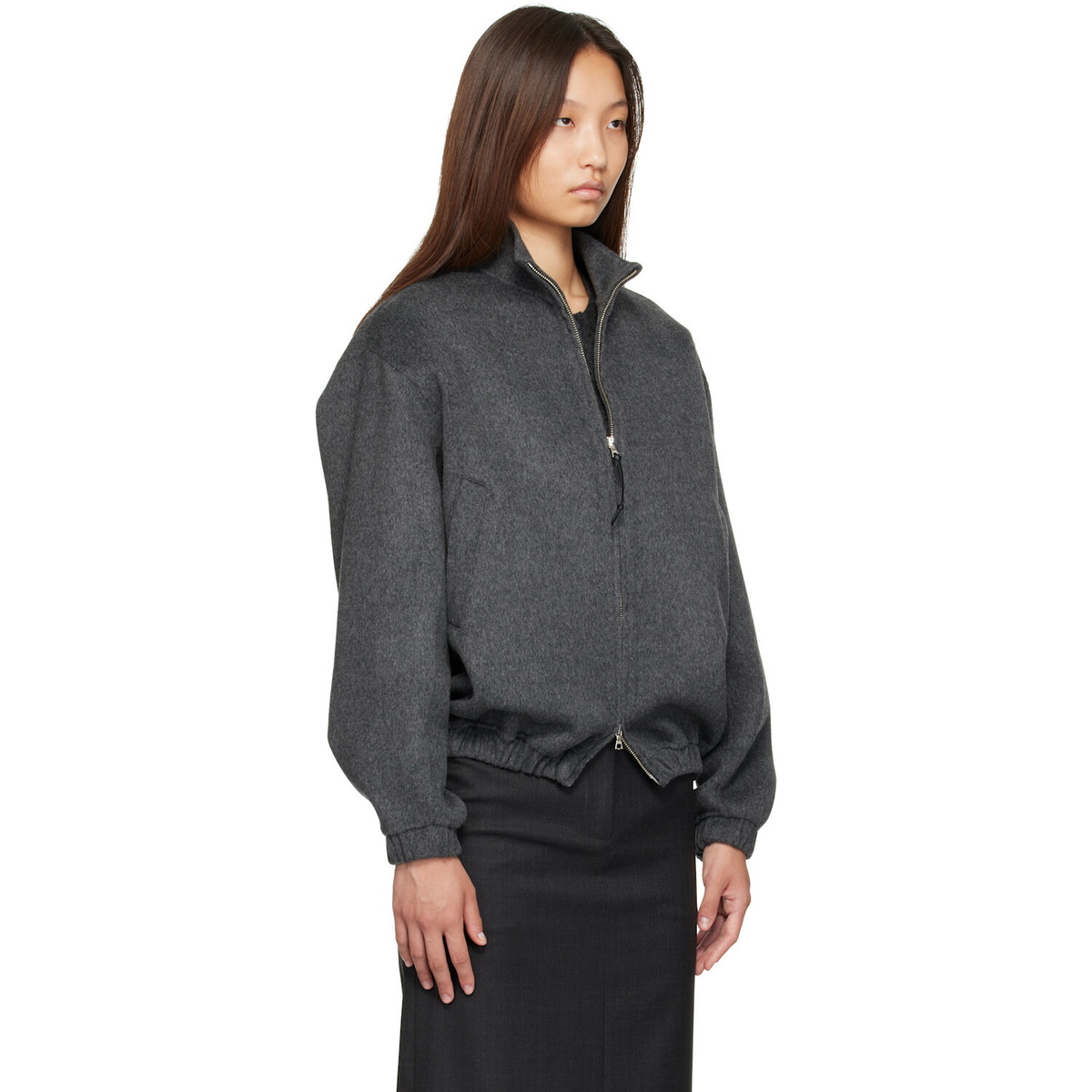 Nothing Written Gray Plaza Zip Jacket
