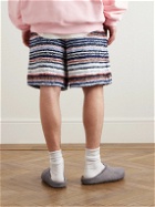 Marni - Straight-Leg Striped Crocheted Cotton Shorts - White