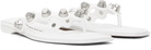 Alexander Wang White Rexa Thong Flat Sandals