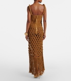 Balmain Crochet cotton maxi dress