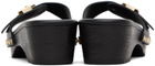 Ancient Greek Sandals Black Omia Clogs