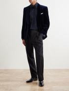 Thom Sweeney - Fly Classic-Collar Wool and Silk-Blend Shirt - Blue