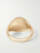 Deakin & Francis - 9-Karat Gold Oval Signet Ring - Gold