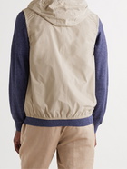 BRUNELLO CUCINELLI - Hooded Shell Gilet - Neutrals