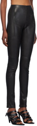 Ann Demeulemeester Black Florence Leather Legging Pants