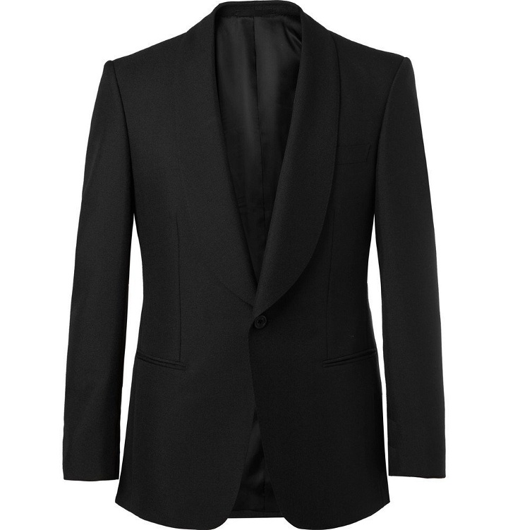 Photo: Kingsman - Black Slim-Fit Wool and Mohair-Blend Tuxedo Jacket - Black
