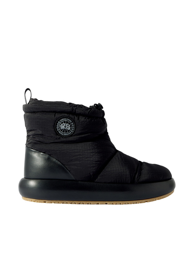 Photo: Canada Goose - Pender Logo-Appliquéd Quilted Shell Boots - Black