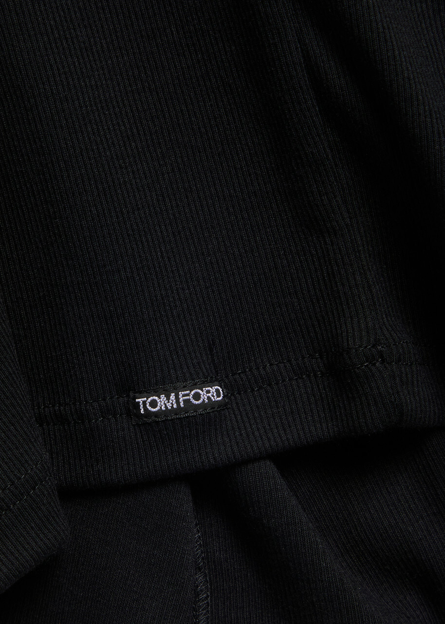 Tom Ford Ribbed Logo Jersey Tank Black