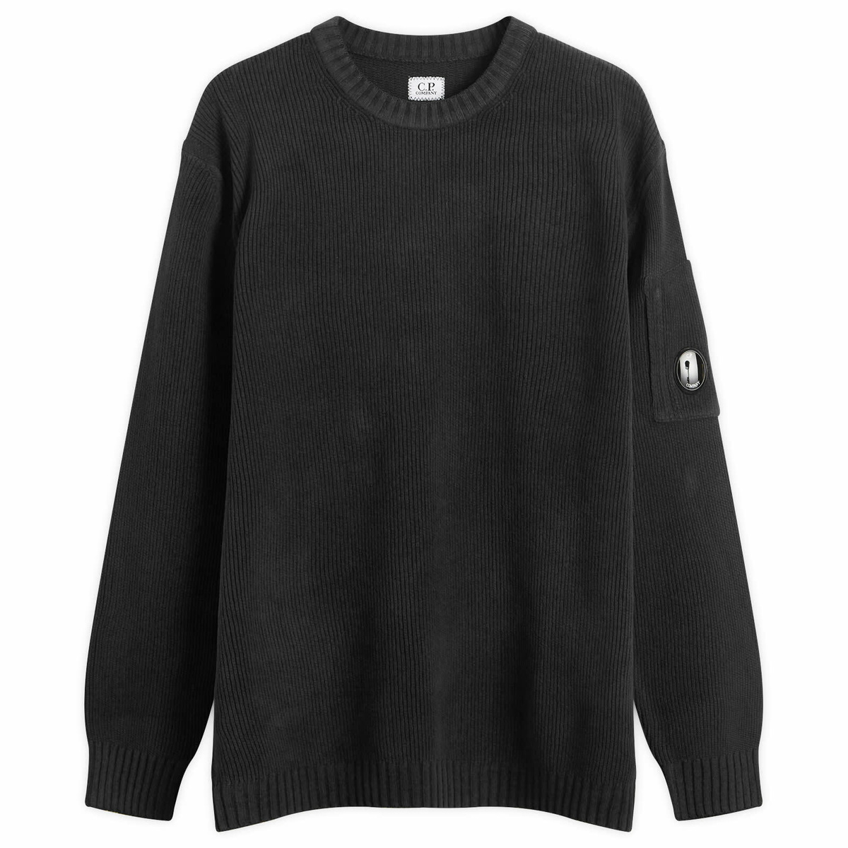 トップス C.P. COMPANY Knitwear Crew Neck C.P. Company Men's Full Rib Crew Neck Knit in Vintage Khaki C.P.