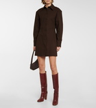 Victoria Beckham - Cotton-blend shirt minidress