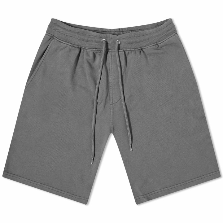 Photo: Colorful Standard Men's Classic Organic Sweat Shorts in Storm Grey