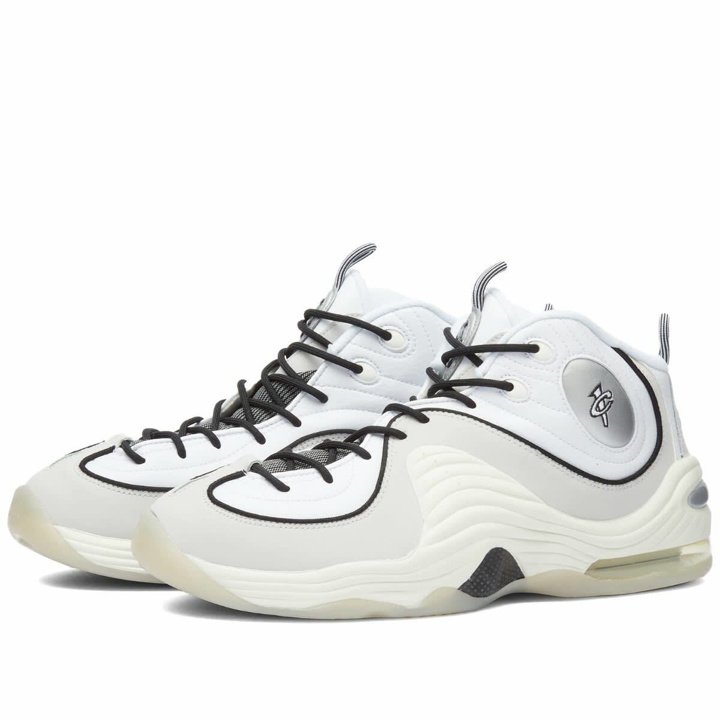 Photo: Nike Men's Air Penny II Sneakers in White/Photon Dust