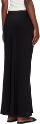 Matteau Black Bias Elastic Midi Skirt
