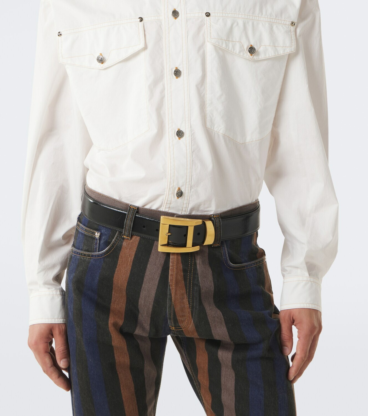 Versace Medusa denim overshirt