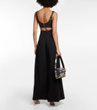 Staud - Wells cropped leather-effect top