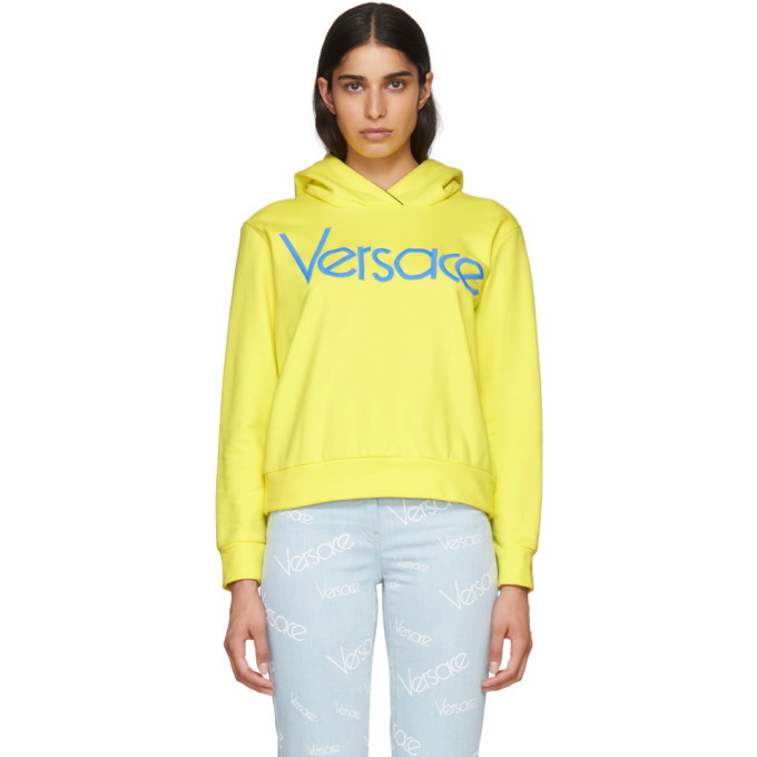 Photo: Versace Yellow Embroidered Logo Hoodie