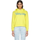 Versace Yellow Embroidered Logo Hoodie