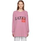 Some Ware SSENSE Exclusive Pink Long Sleeve Latex T-Shirt