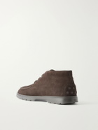 Tod's - Suede Lace-Up Boots - Brown
