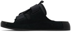 Stone Island Shadow Project Black Tape Sandals