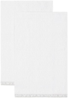 Versace White 'I Heart Baroque' Towel Set, 5 pcs