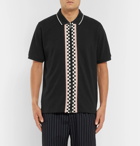 Stüssy - Julian Intarsia Cotton-Piqué Polo Shirt - Black