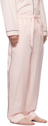 Tekla Pink Sateen Pyjama Pants