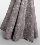 Rebecca Vallance Ruth embellished belted brocade gown