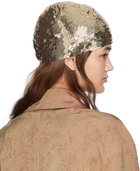 Maison Margiela Gold Sequinned Beanie
