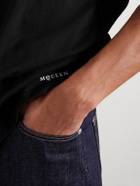 McQueen - Printed Cotton-Jersey T-Shirt - Black