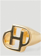 Logo Signet Ring in Gold