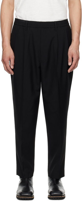 Photo: N.Hoolywood Black Wide Tapered Easy Trousers