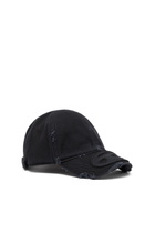 Diesel Cotton twill cap with distressed details - Caps Mens in Black