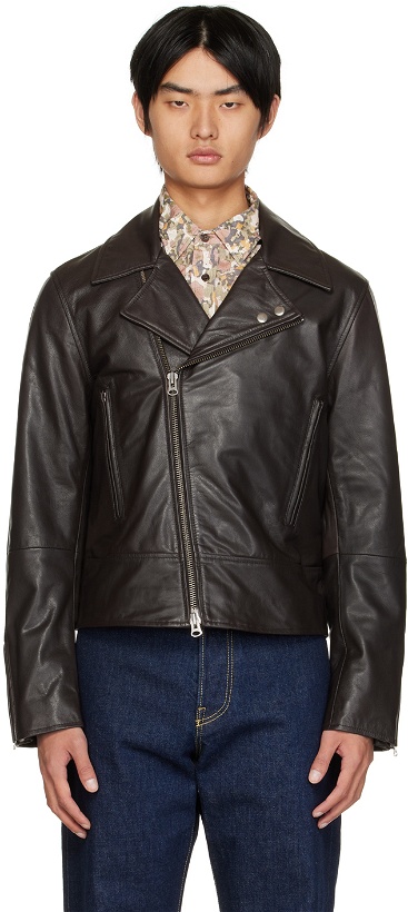Photo: Tiger of Sweden Brown Axton Leather Jacket