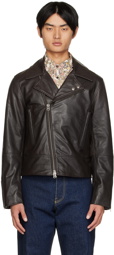Tiger of Sweden Brown Axton Leather Jacket
