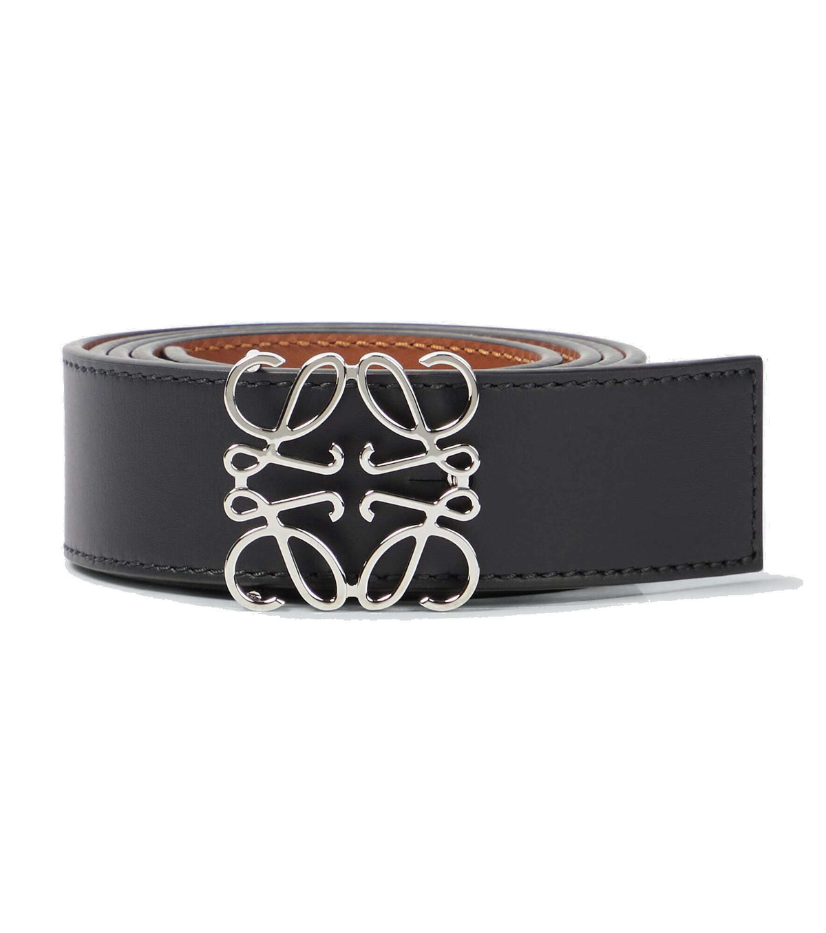 小物 LOEWE Anagram Gold Buckle Leather Belt Anagram leather belt in gold - Loewe | Mytheresa
