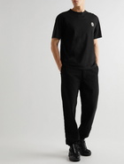 Moncler Genius - Gentle Monster Logo-Appliquéd Cotton-Jersey T-Shirt - Black