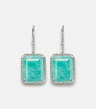 Shay Jewelry 18kt white gold earrings with amazonite and diamonds