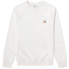 Maison Kitsuné Men's Fox Head Patch Classic Sweat in Ecru