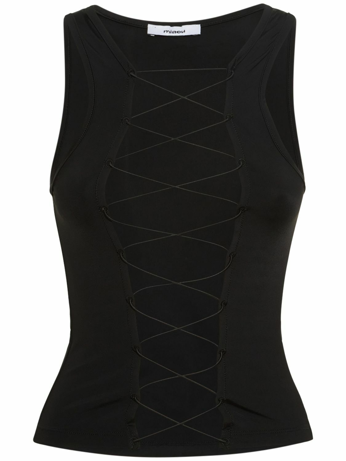 Miaou - Campbell Corset Tank - Black | available at LCD