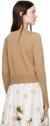 Erdem Beige Cropped Cardigan