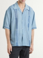 Kardo - Rohit Embroidered Cotton Shirt - Blue