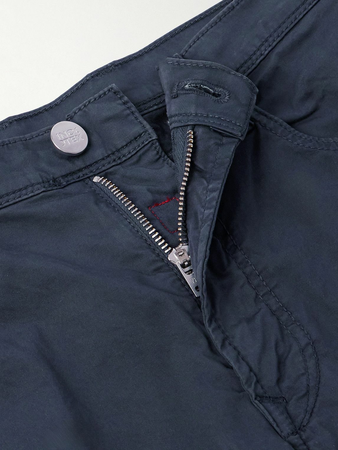 Incotex - Division Straight-Leg Cotton-Blend Shorts - Blue