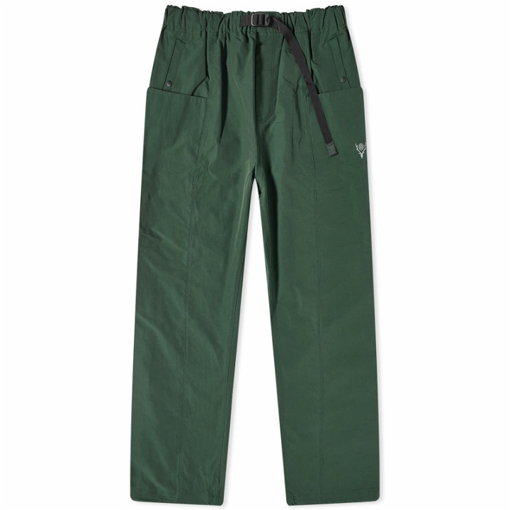 Photo: South2 West8 Men's Belted Grosgrain Pant in Green