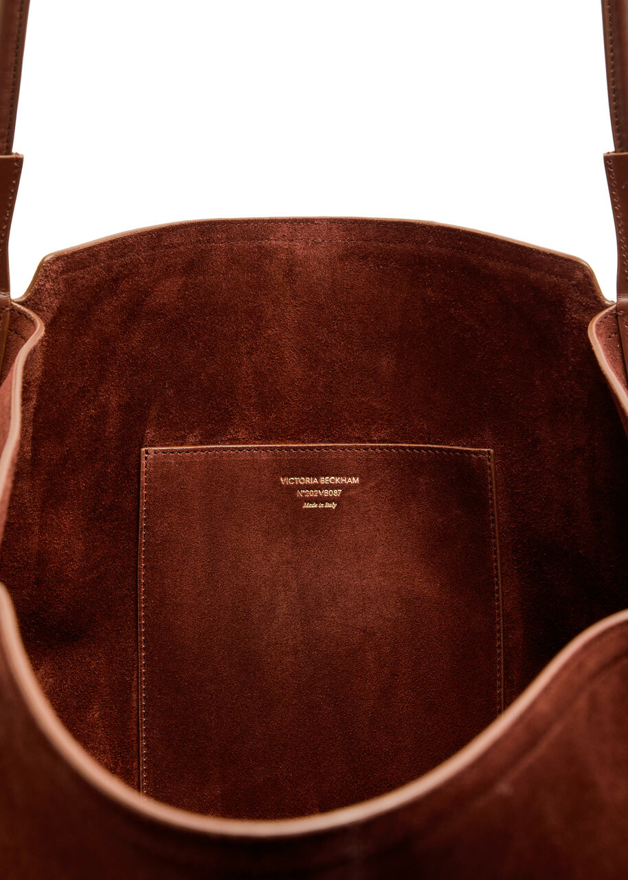 Victoria Beckham Victoria Panelled Suede Tote - Dark Brown - One Size