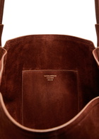 Victoria Beckham Victoria Panelled Suede Tote - Dark Brown - One Size
