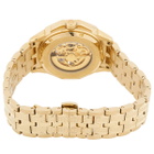 Bulova Octava Automatic Crystal Gold Skeleton Dial Mens Watch 98A292