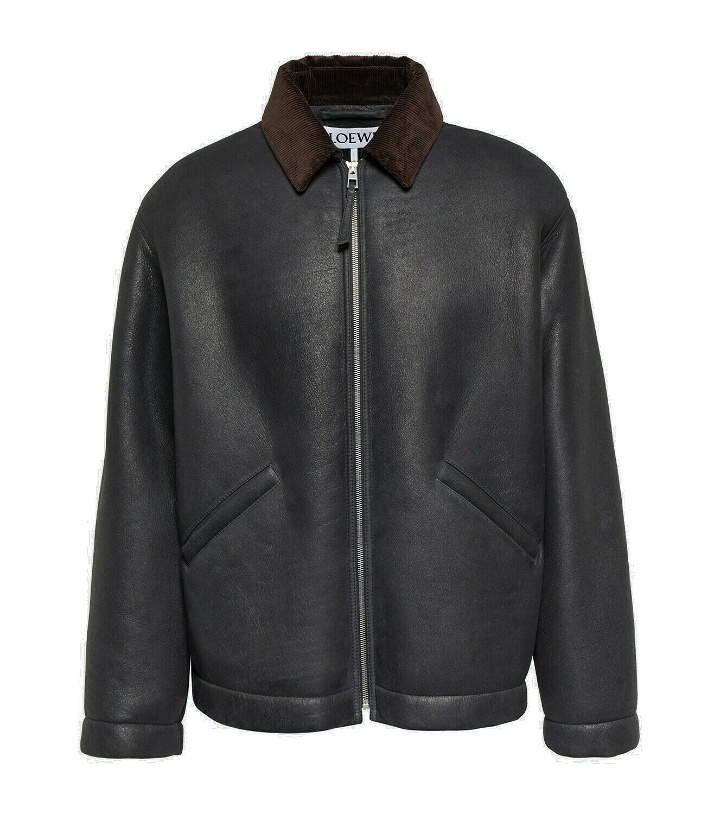Photo: Loewe Leather and shearling jacket